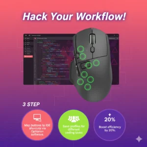 guiding programmers to customize Logitech MX Master 3S buttons for faster coding workflows.