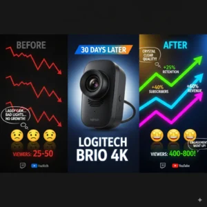 30-day streaming results before and after upgrading to best 4k webcam for streaming on twitch and youtube