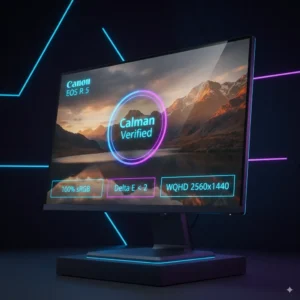 ASUS ProArt monitor technical specifications display showing professional color accuracy features