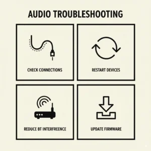 Common troubleshooting steps for TV and soundbar audio issues.