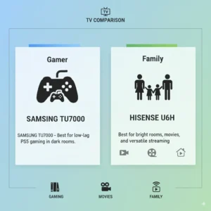 which TV is better for gamers vs movie lovers.