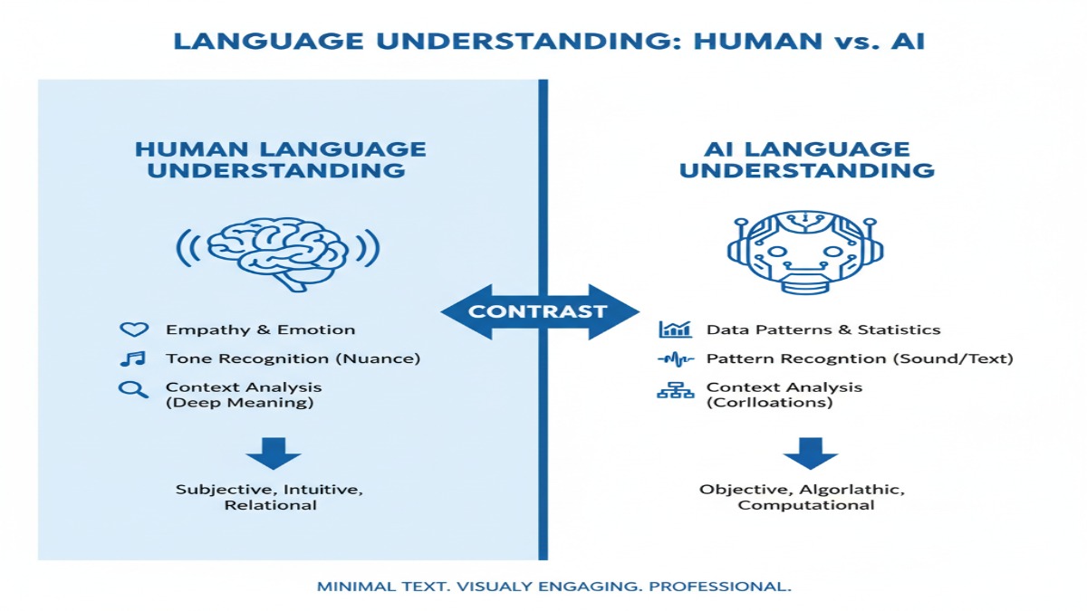 comparing how humans and AI understand language differently