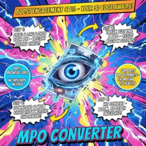 3D photo conversion steps