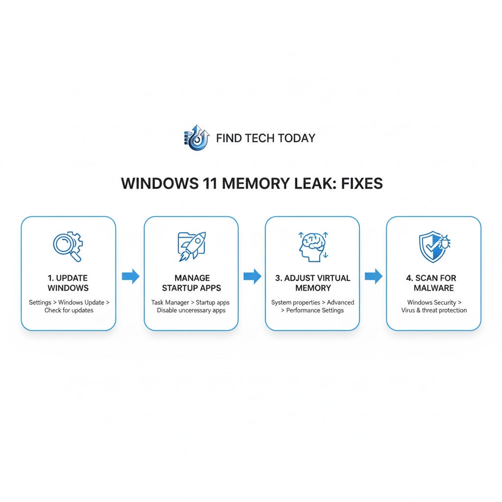 Step-by-step guide to fix Windows 11 memory leak