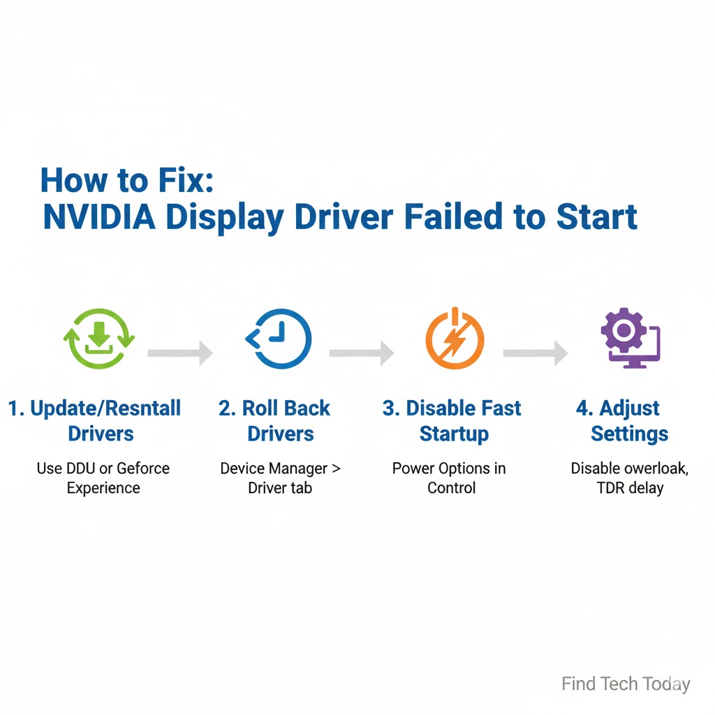 how to fix NVIDIA Display Driver Failed to Start error