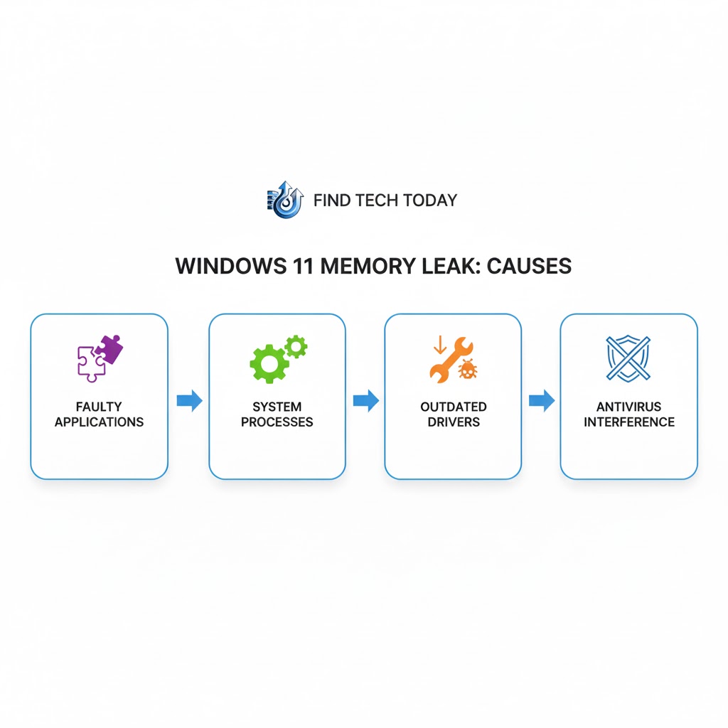 Common causes of memory leaks in Windows 11