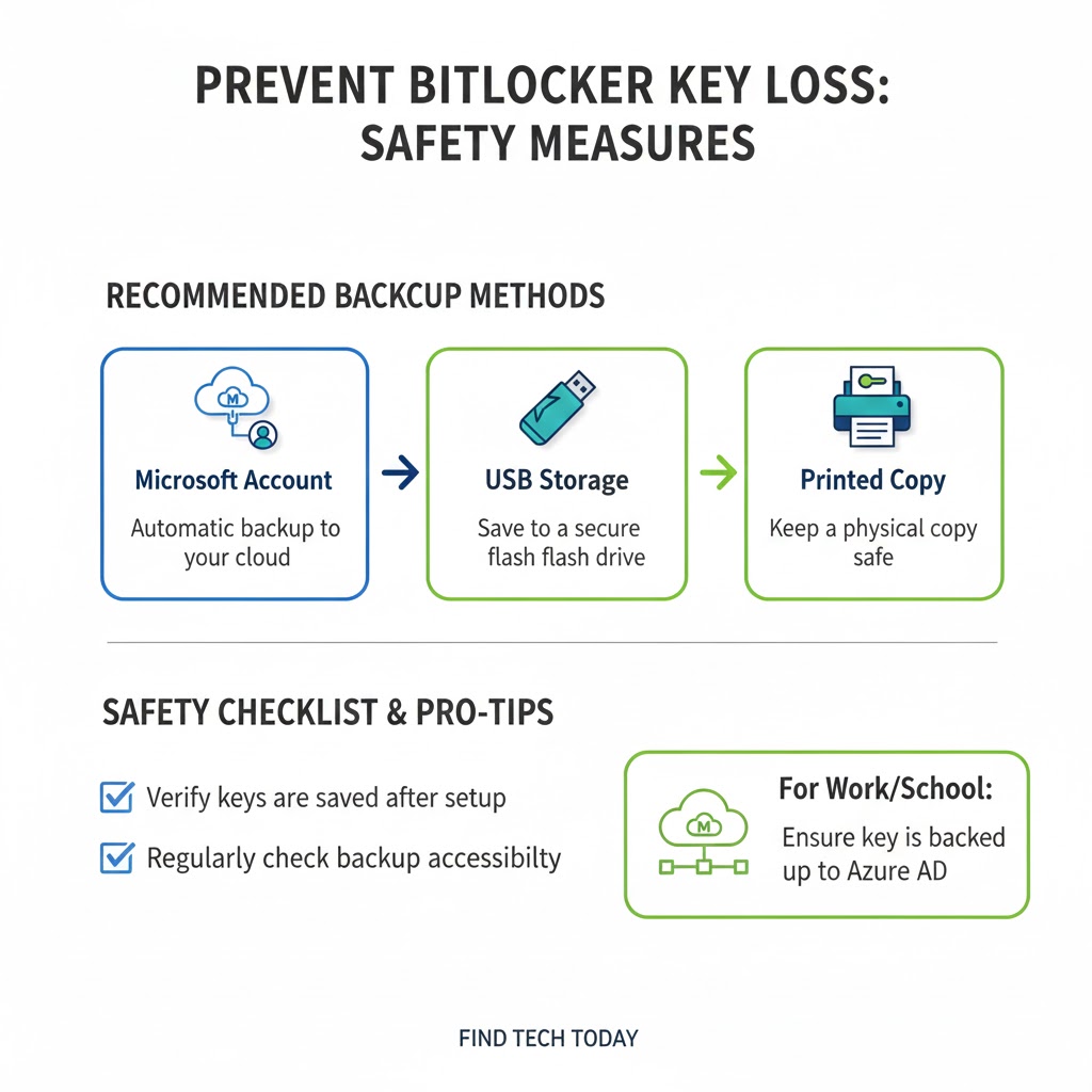 how to prevent BitLocker key loss