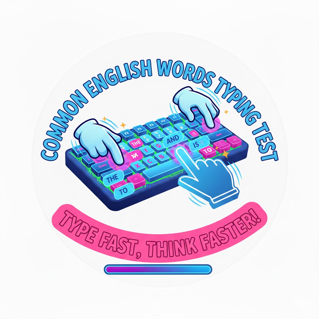 Common English Words Typing Test