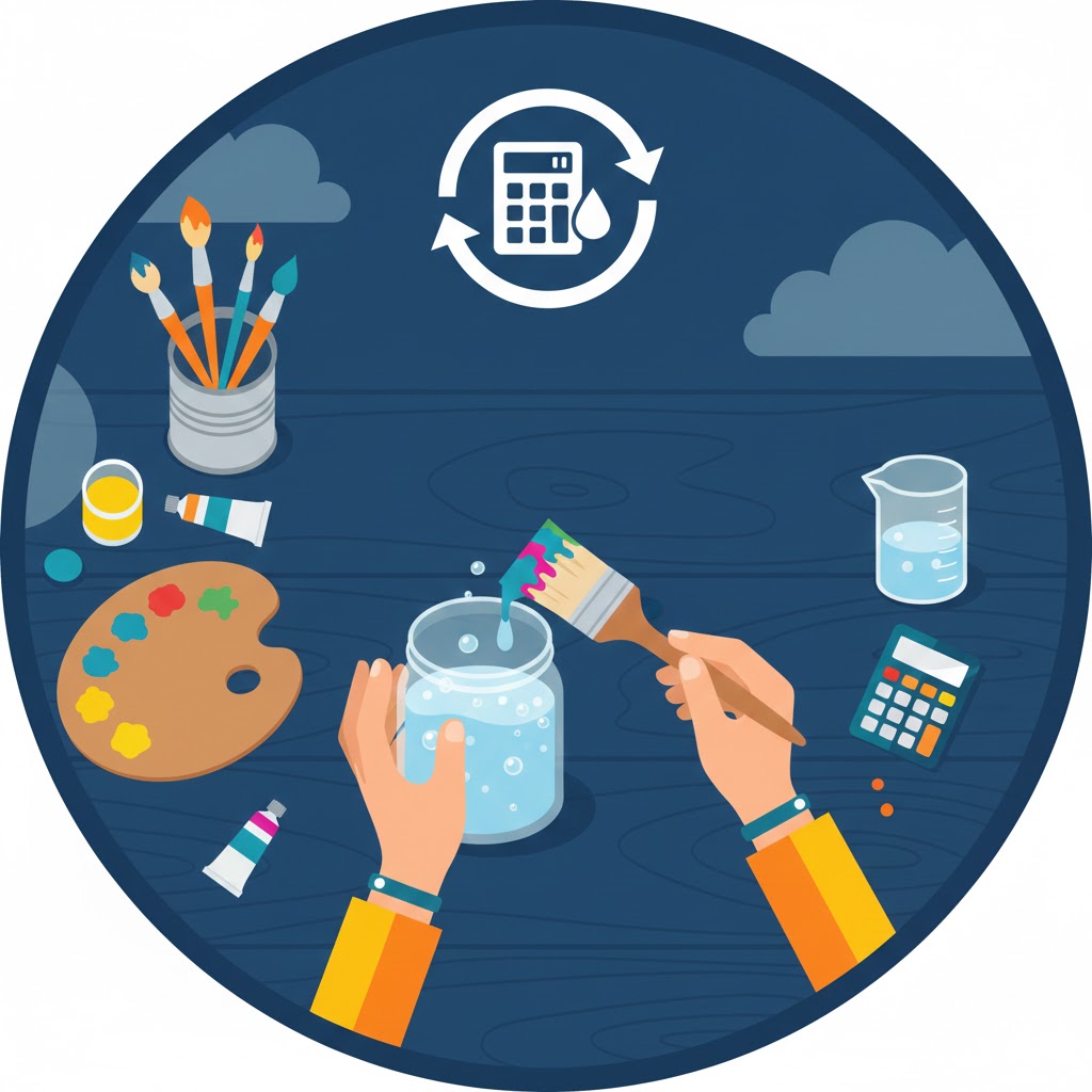 Brush Cleaning Solvent Amount Estimator