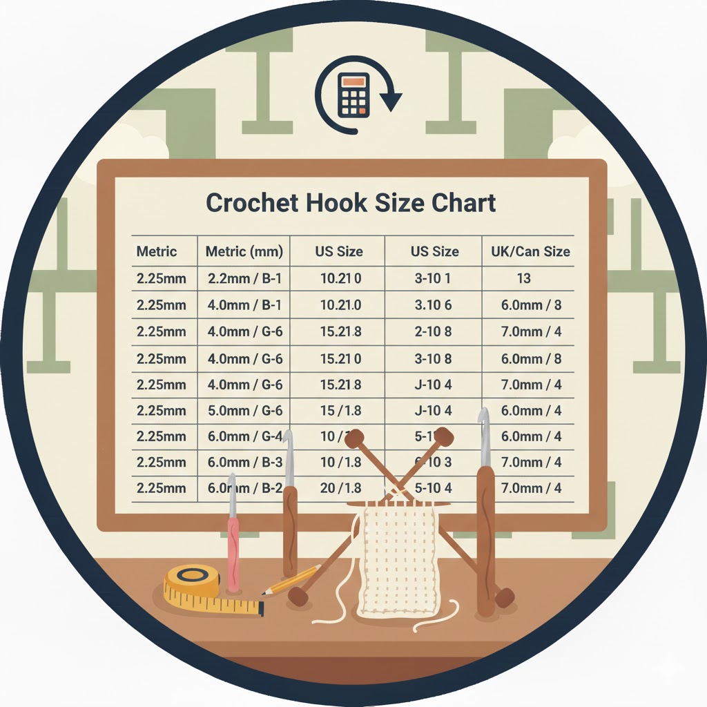 Crochet Hook Size Chart Tool
