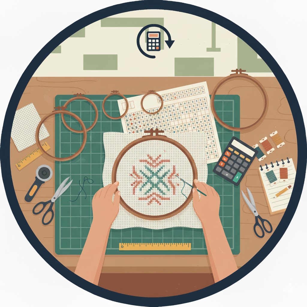 Cross Stitch Fabric Count Calculator