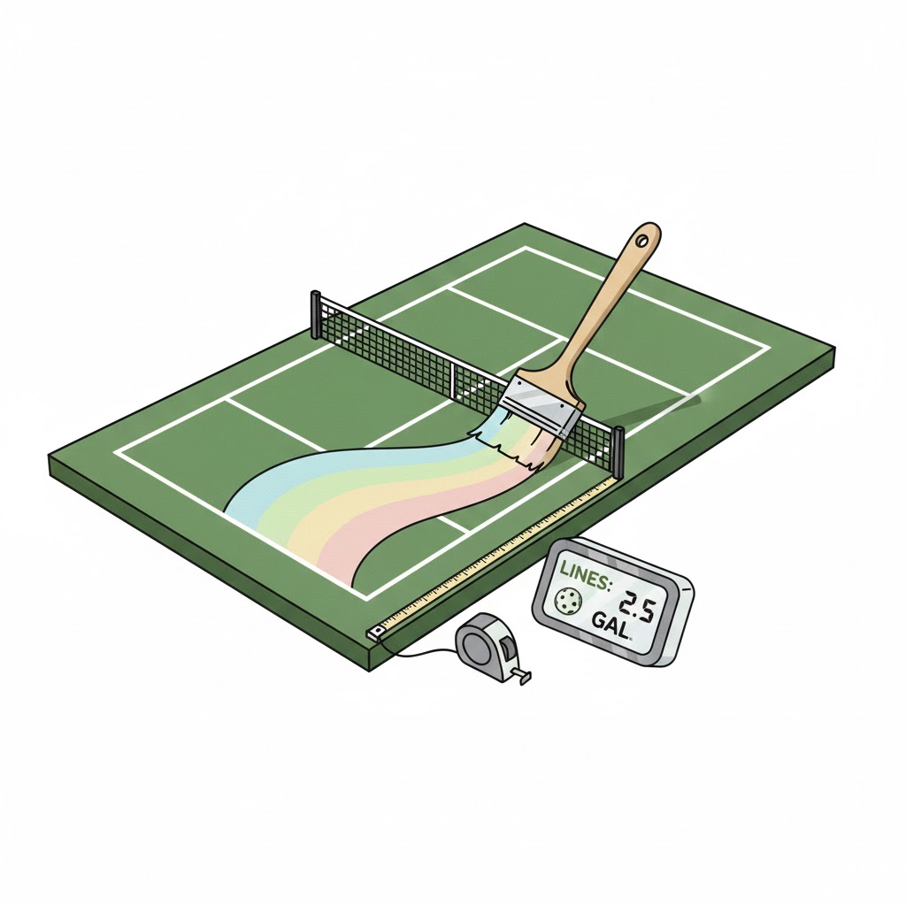 Pickleball Court Line Paint Calculator