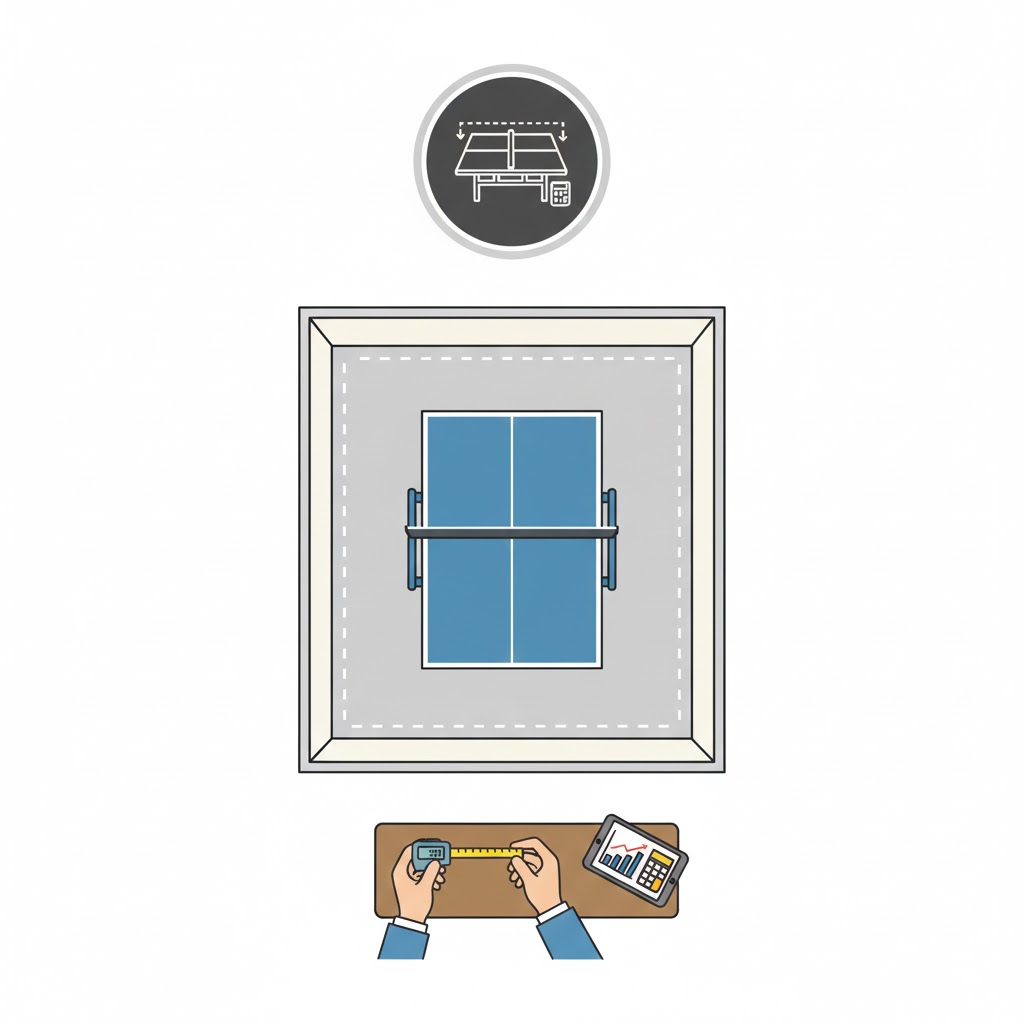 Ping Pong Table Fold Space Calculator
