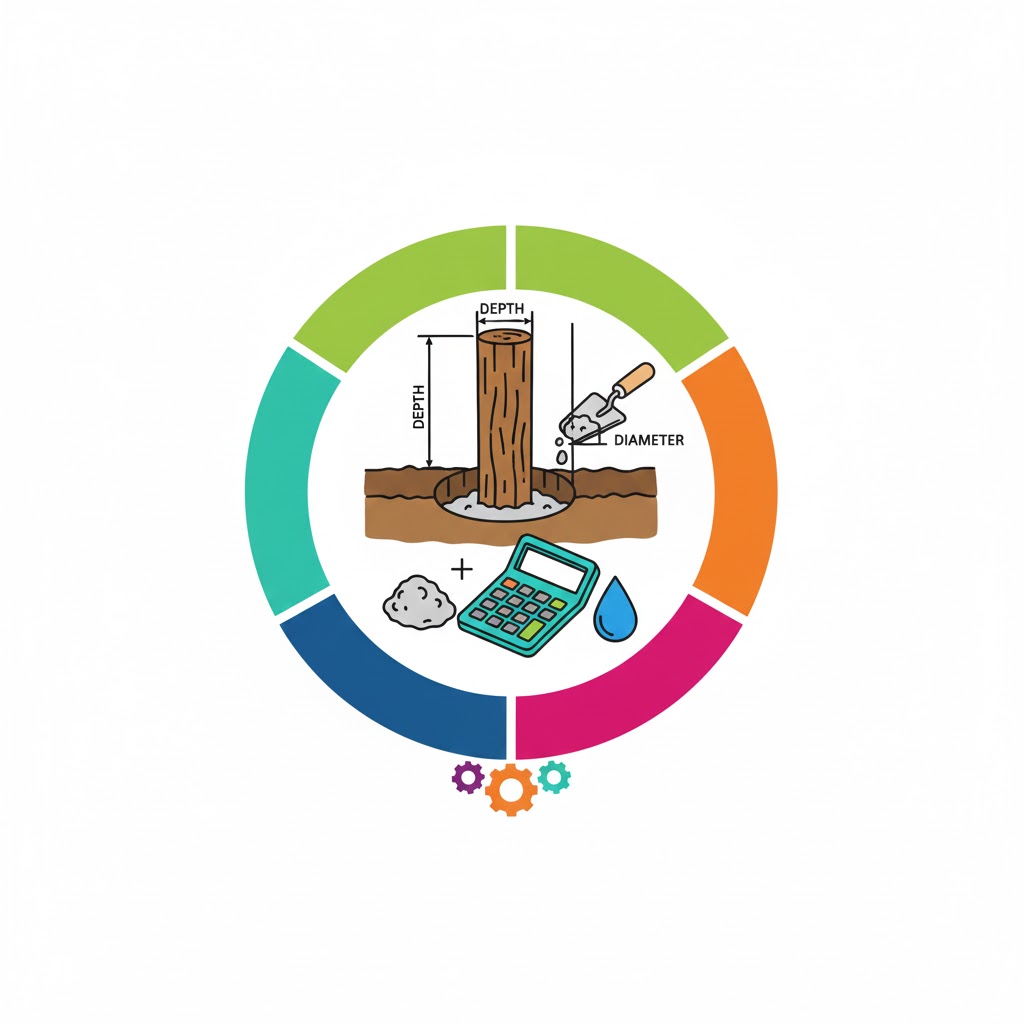 Post Hole Concrete Estimator