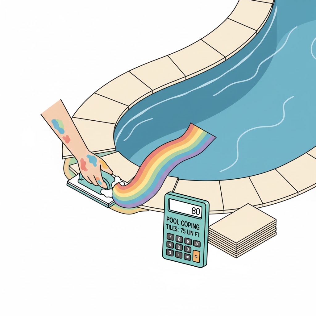 Swimming Pool Coping Tile Tool