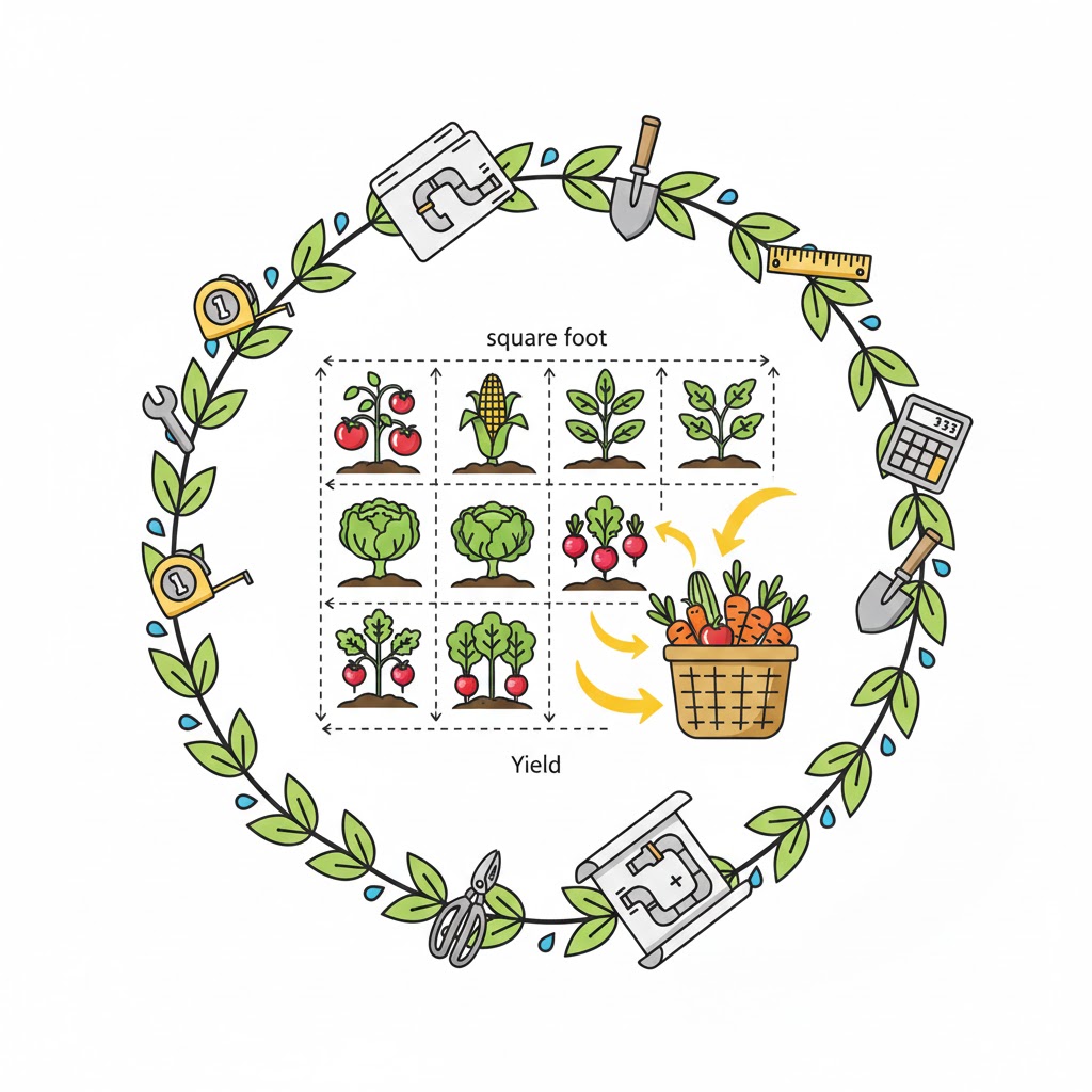 Vegetable Yield per Square Foot Tool