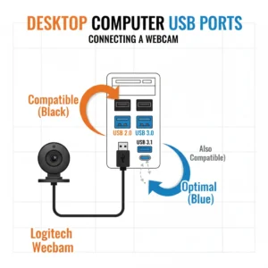 How to Connect a Logitech Webcam to a Desktop Computer