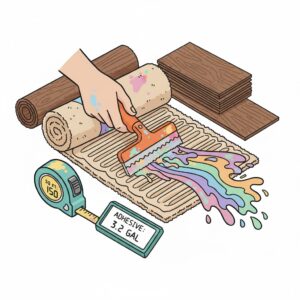 Adhesive Quantity for Flooring Tool