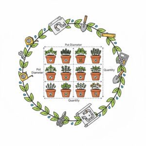 Herb Garden Pot Quantity Estimator