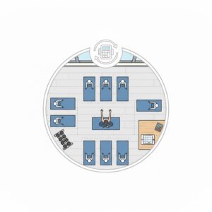 Yoga Studio Mat Spacing Calculator